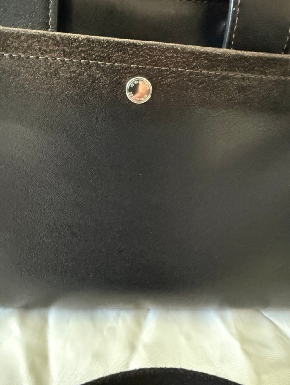 Coach New York Cargo Tote 26 Black Loved Leather - Picture 7 of 10